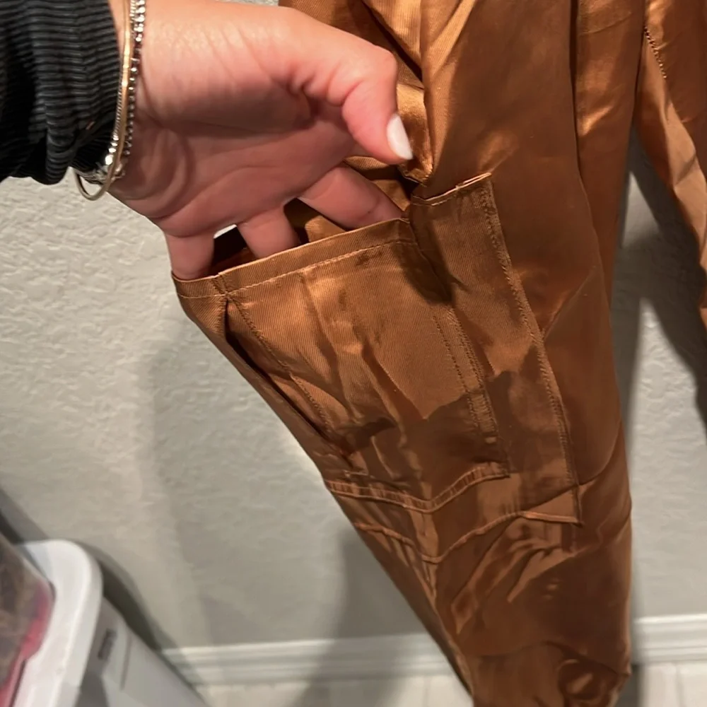 Cinq à sept Twill Amia Jumpsuit Satin‎ cinnamon size S